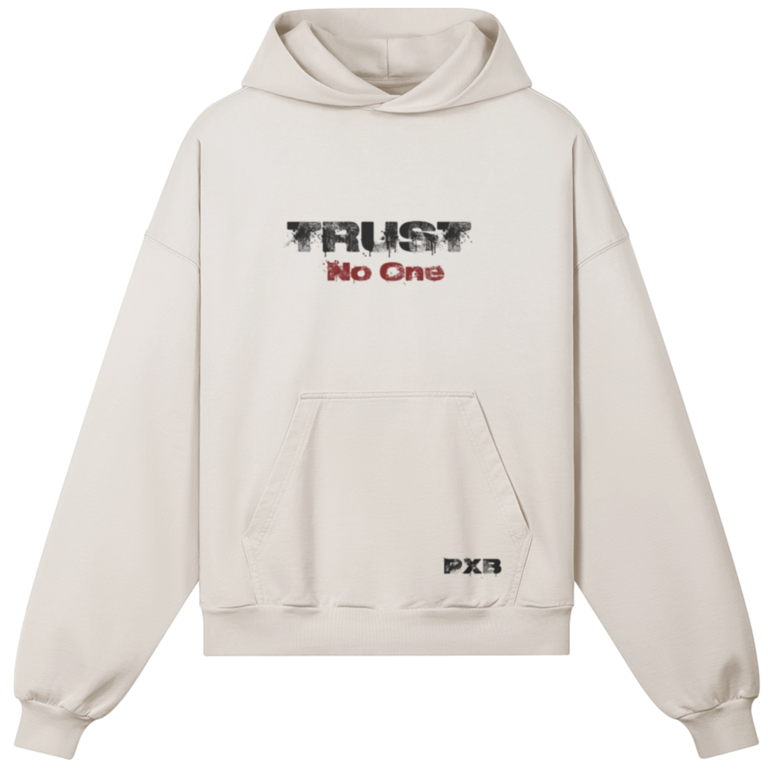 Trust no one boxy-fit hoodie