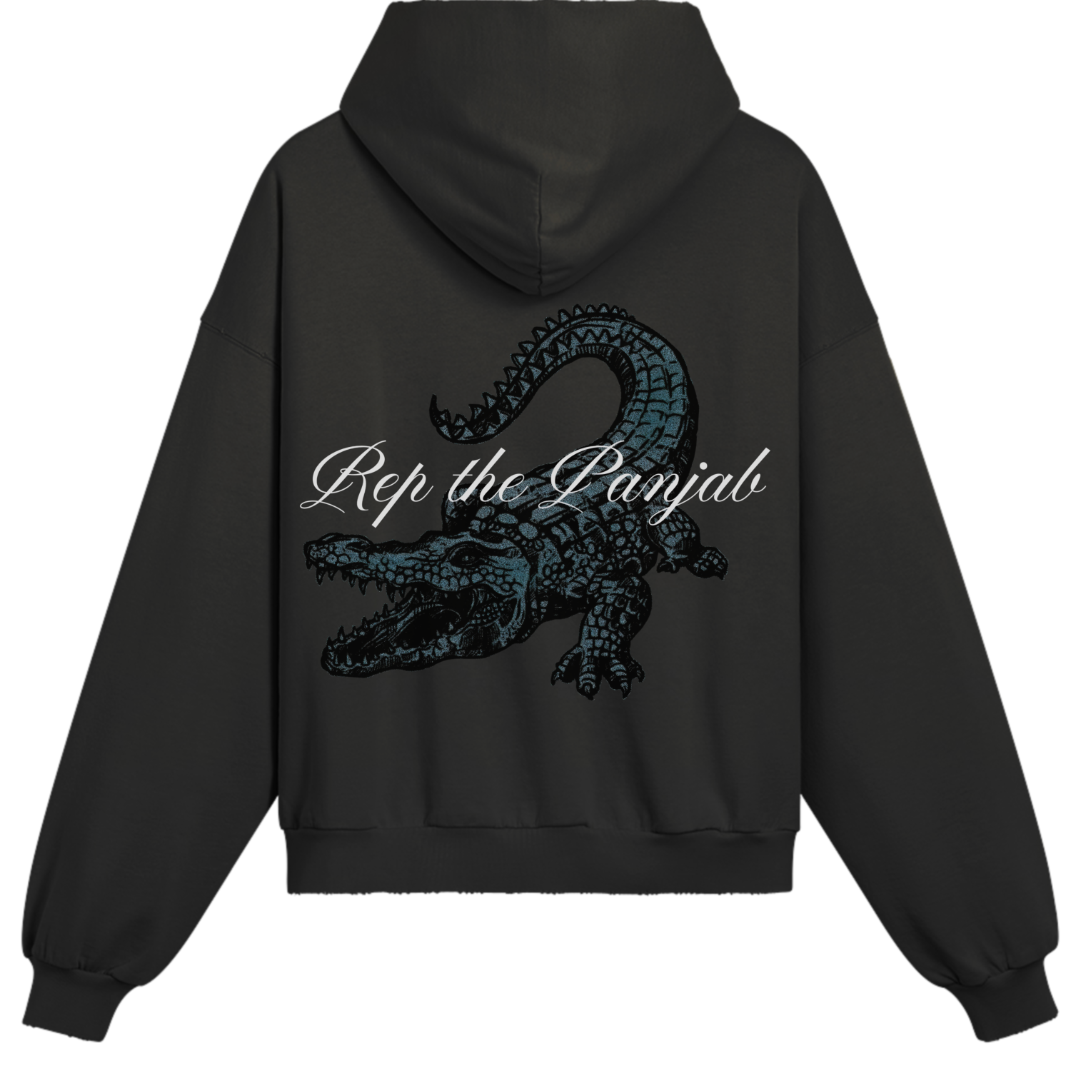 Crocodile boxy-fit hoodie