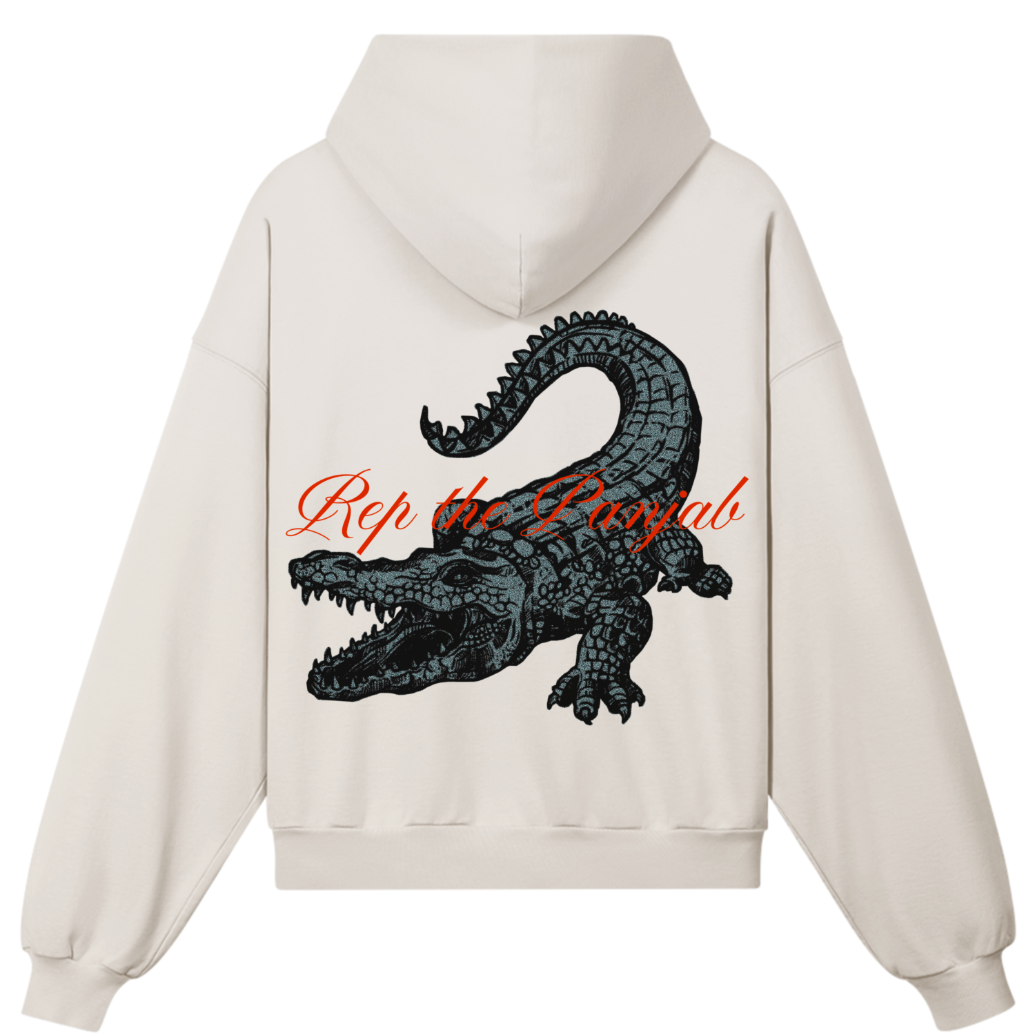 Crocodile boxy-fit hoodie