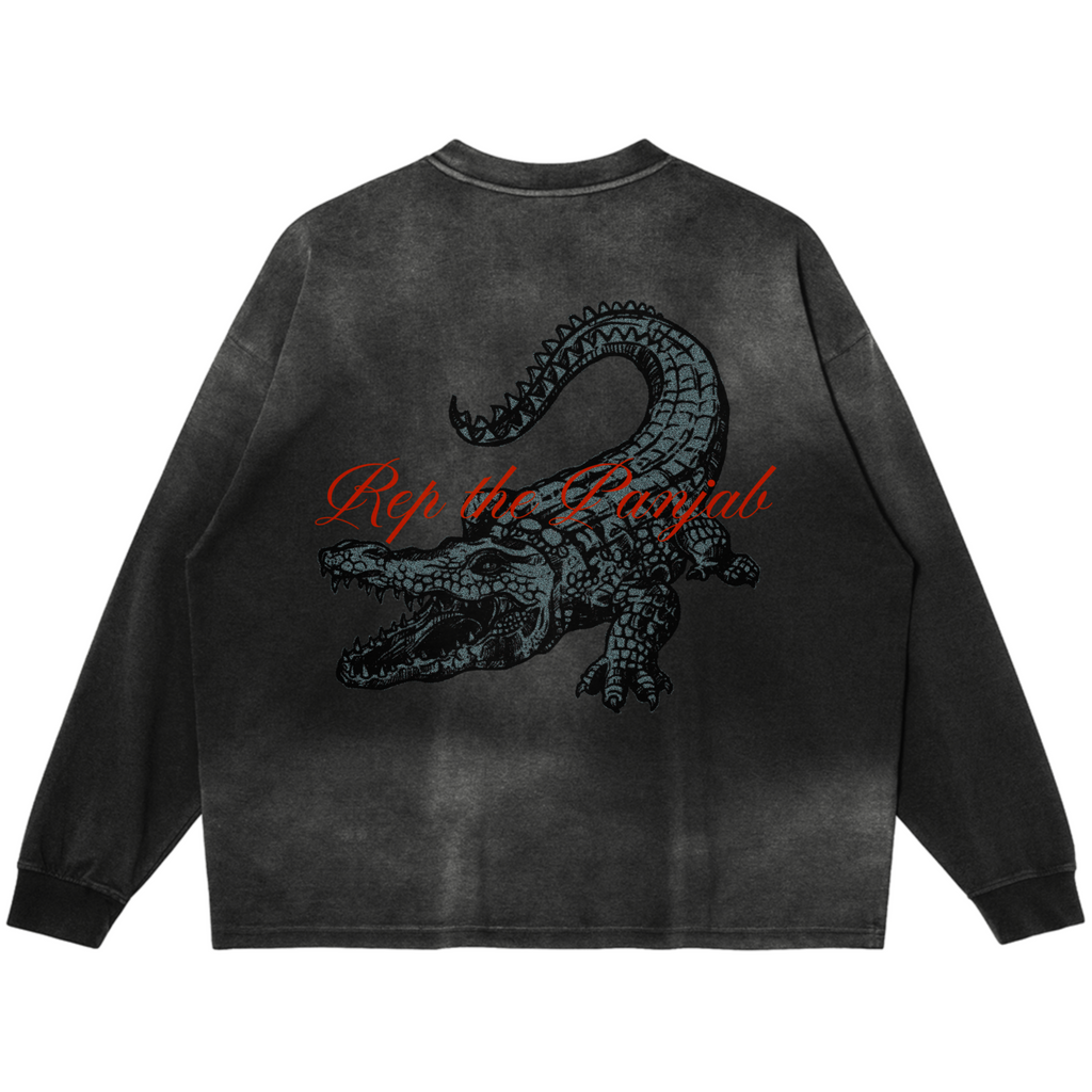 Crocodile long-sleeve oversized