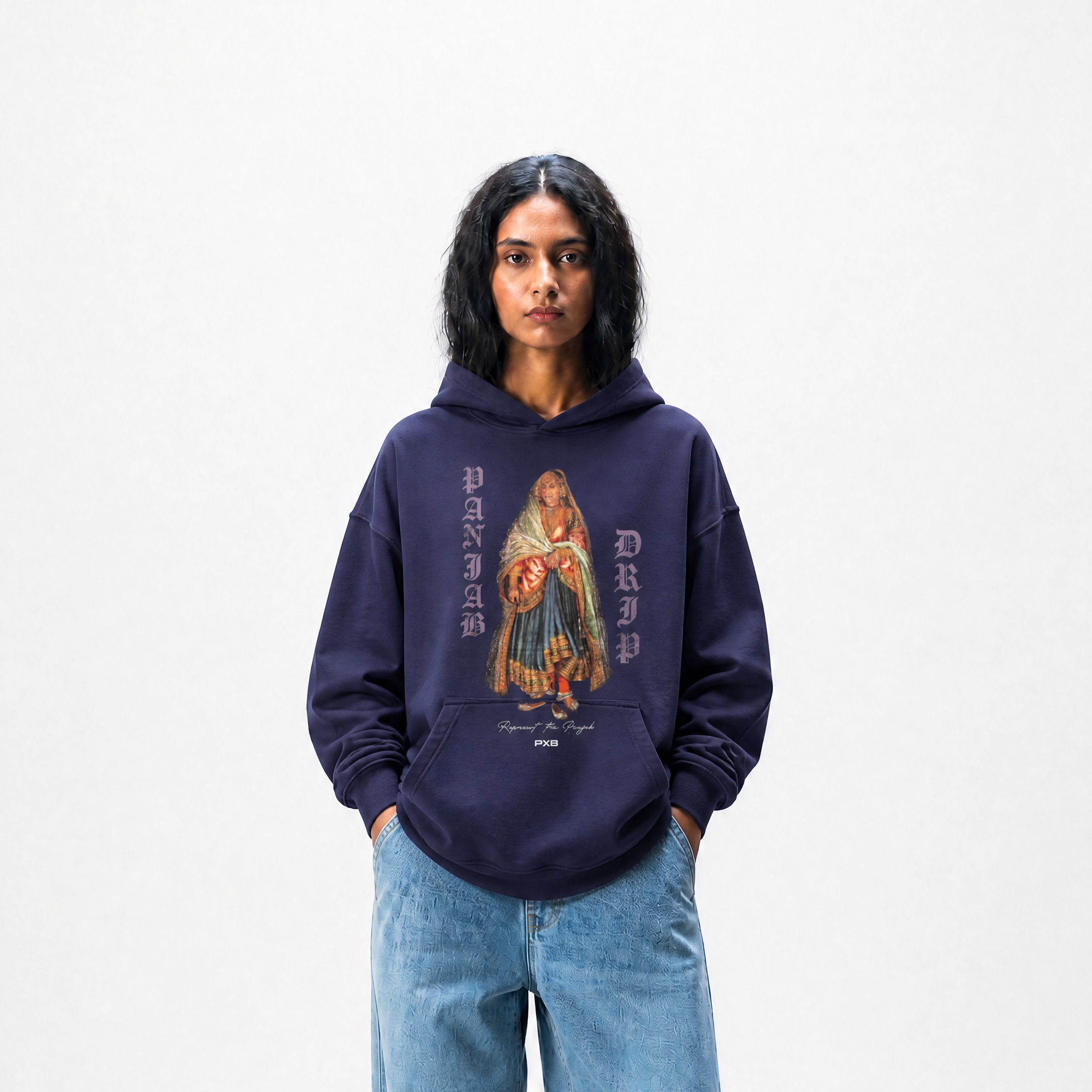 Royal Boxy-Fit Hoodie